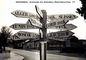 ROCHAMBEAU - POTEAU INDICATEUR - 9E HUSSARDS  - 1959